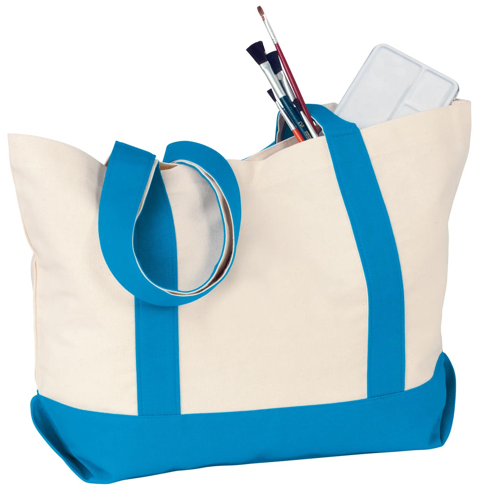 Custom Tote Bag Cotton Canvas Snap Closure - 13 x 20 x 6 in - product view 9