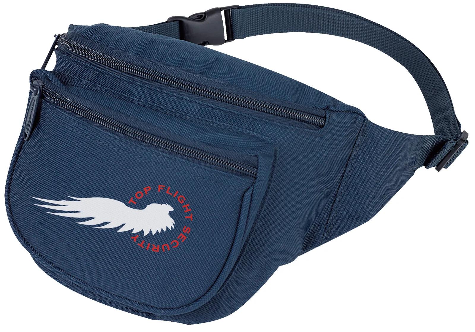 Fanny Pack Dual Compartments 600D Polyester - 5.5 x 9.25 x 3 in - product view 3