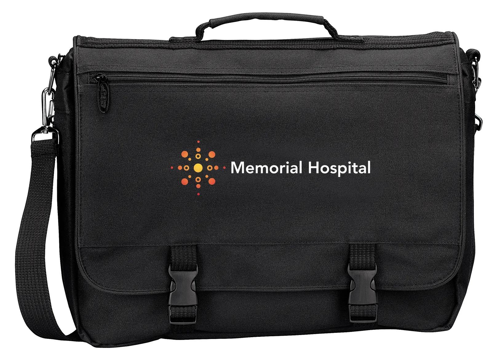 Briefcase Expandable Bottom 600D Polyester - 12.5 x 16.75 x 3.5 in - product view 2