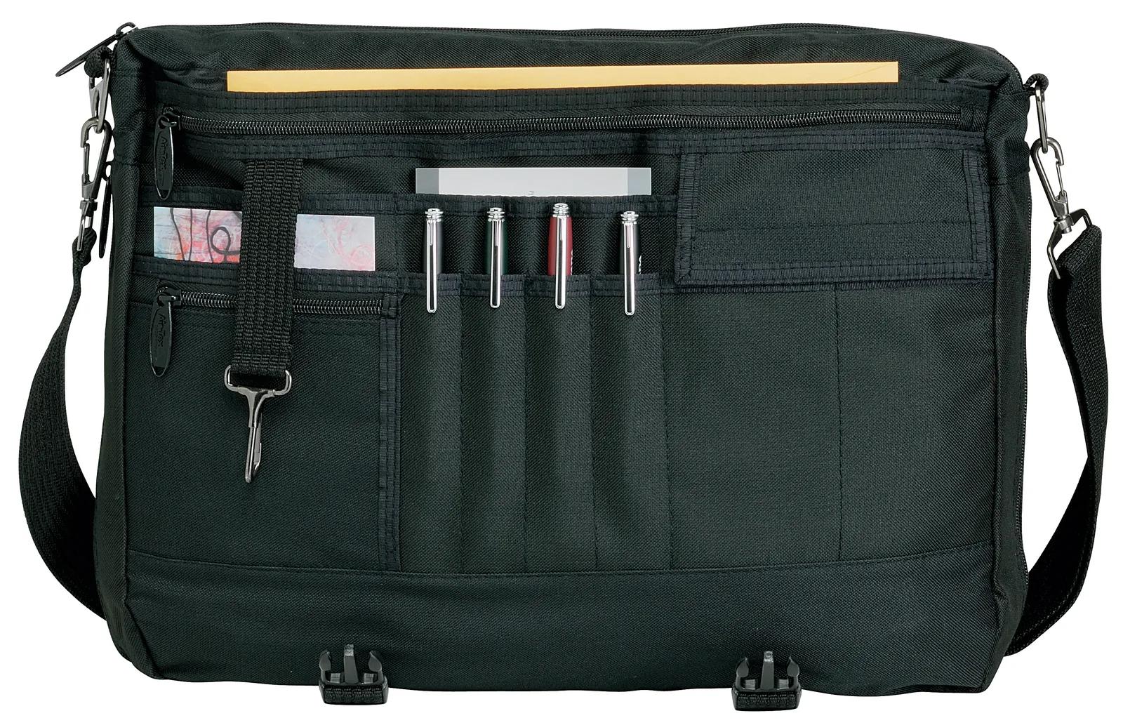 Briefcase Expandable Bottom 600D Polyester - 12.5 x 16.75 x 3.5 in - product view 4