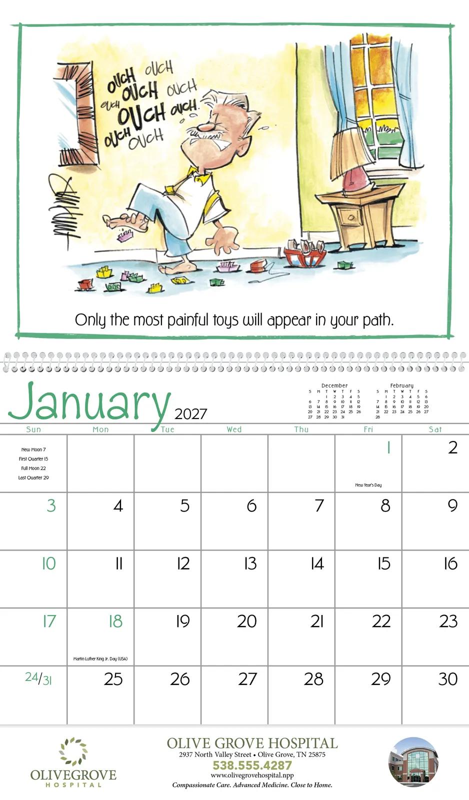 Murphy's Law Wall Calendar FSC Paper UV Coated - 18.5 x 11 in - product view 17