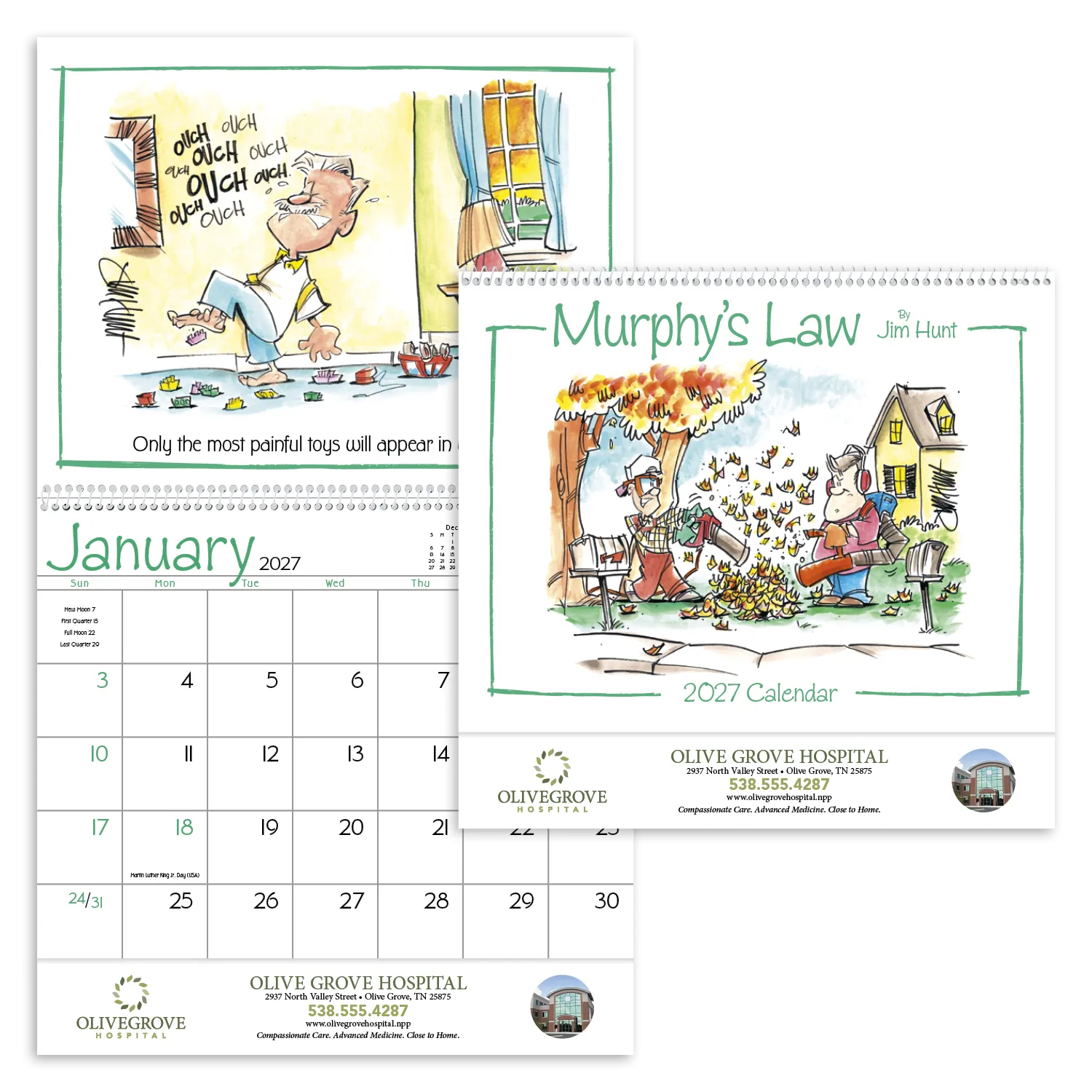 Murphy's Law Wall Calendar FSC Paper UV Coated - 18.5 x 11 in - product view 31