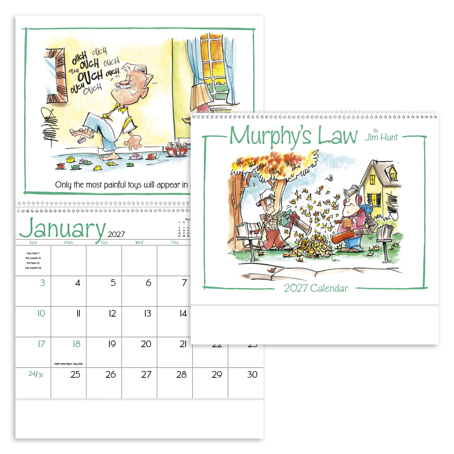 Murphy's Law Wall Calendar FSC Paper UV Coated - 18.5 x 11 in - product view 32