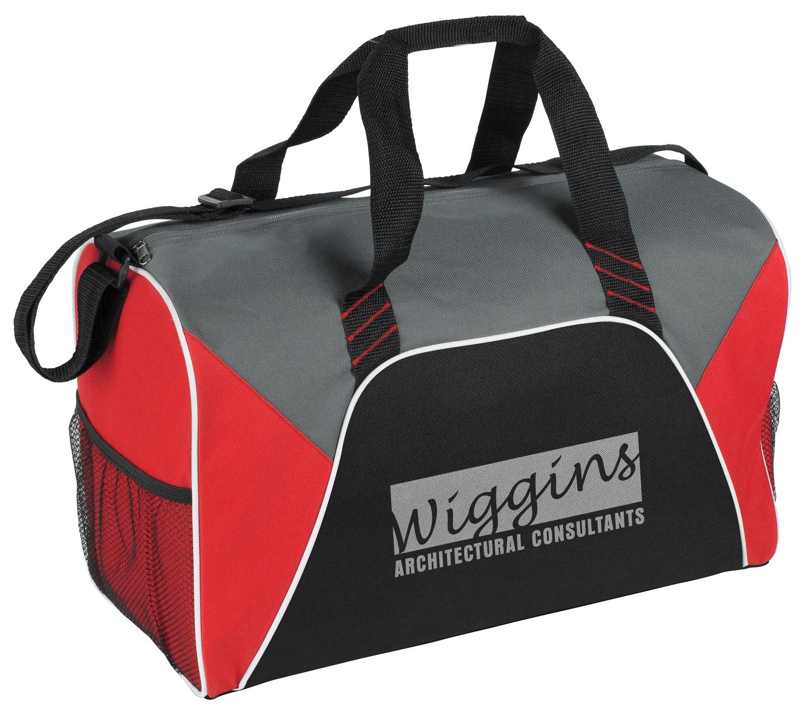 Sport Duffel Bag Color Panels 600D Polyester - 11 x 17.5 x 10 in - product view 6