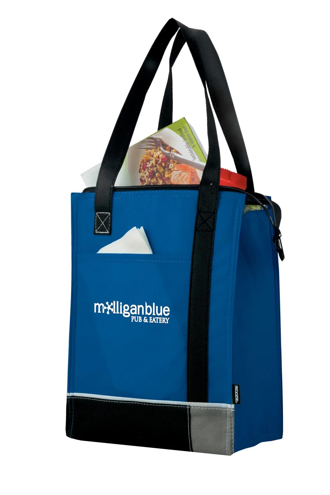 Tri-Tone Lunch Bag Thermal Lined Non-Woven - 12.25 x 8.625 x 5.5 in - product view 17