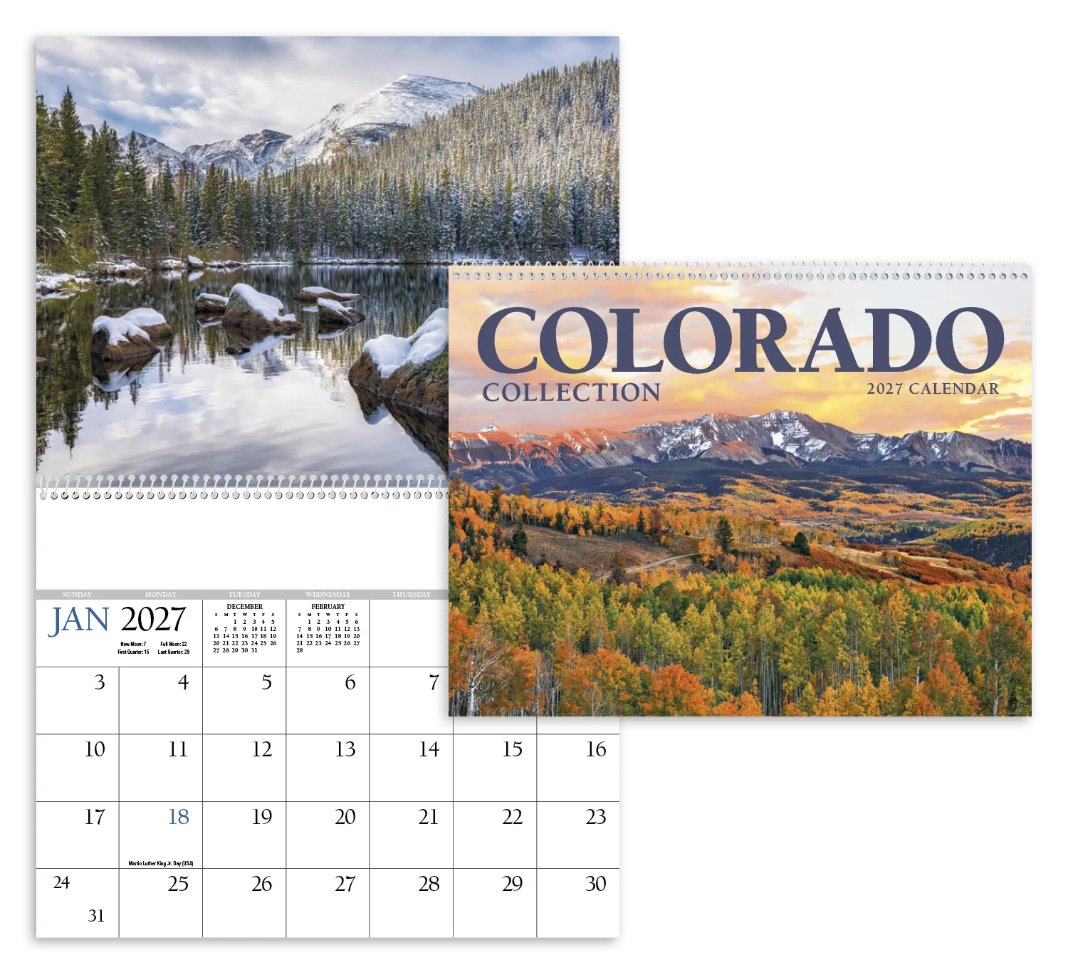 Colorado Scenic Wall Calendar FSC Gloss Paper - 16.75 x 11 in - product view 18