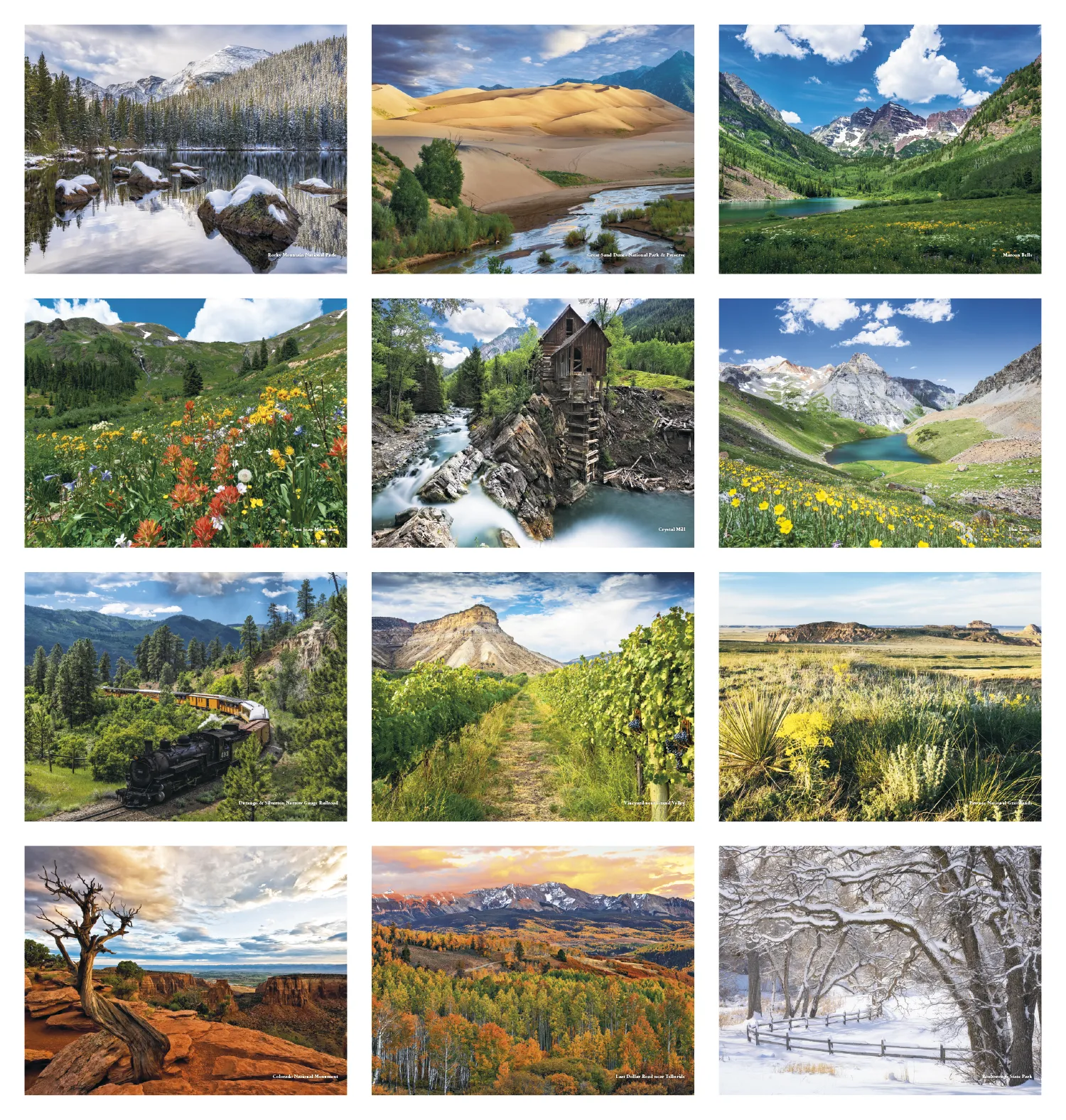 Colorado Scenic Wall Calendar FSC Gloss Paper - 16.75 x 11 in - product view 19