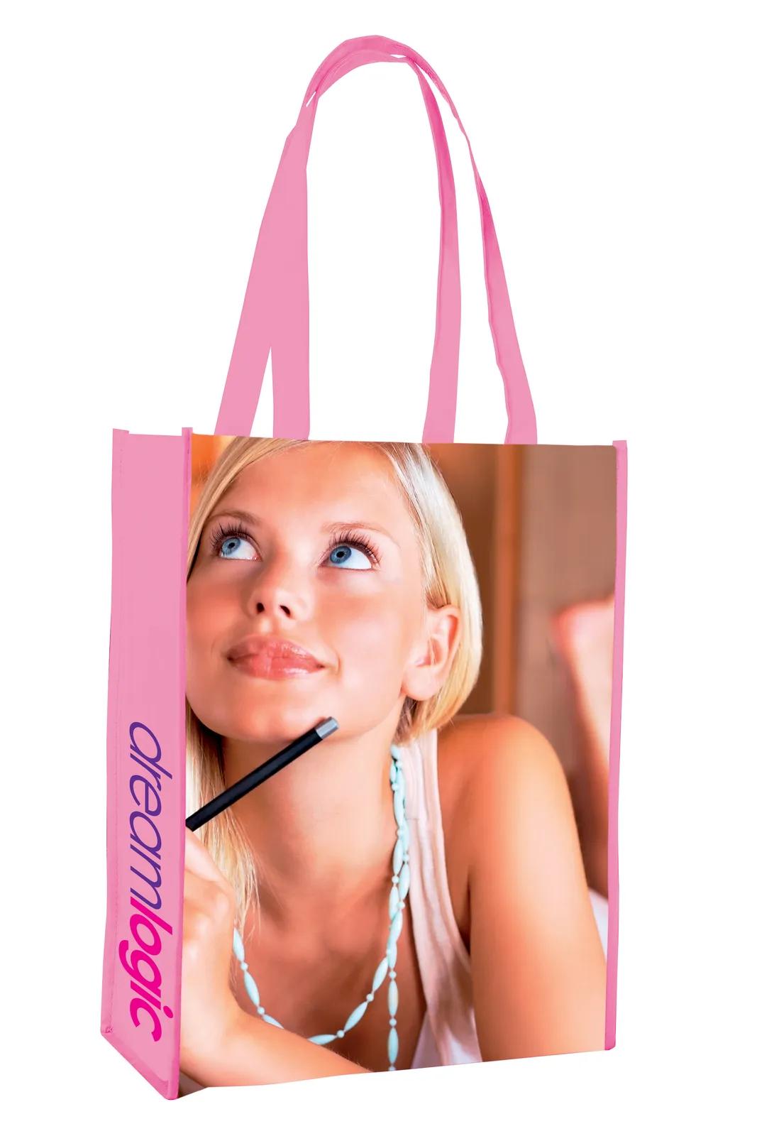 Laminated Non-Woven Portrait Tote Vertical Shopping - 16.5 x 12.59 x 6.25 in - product view 5