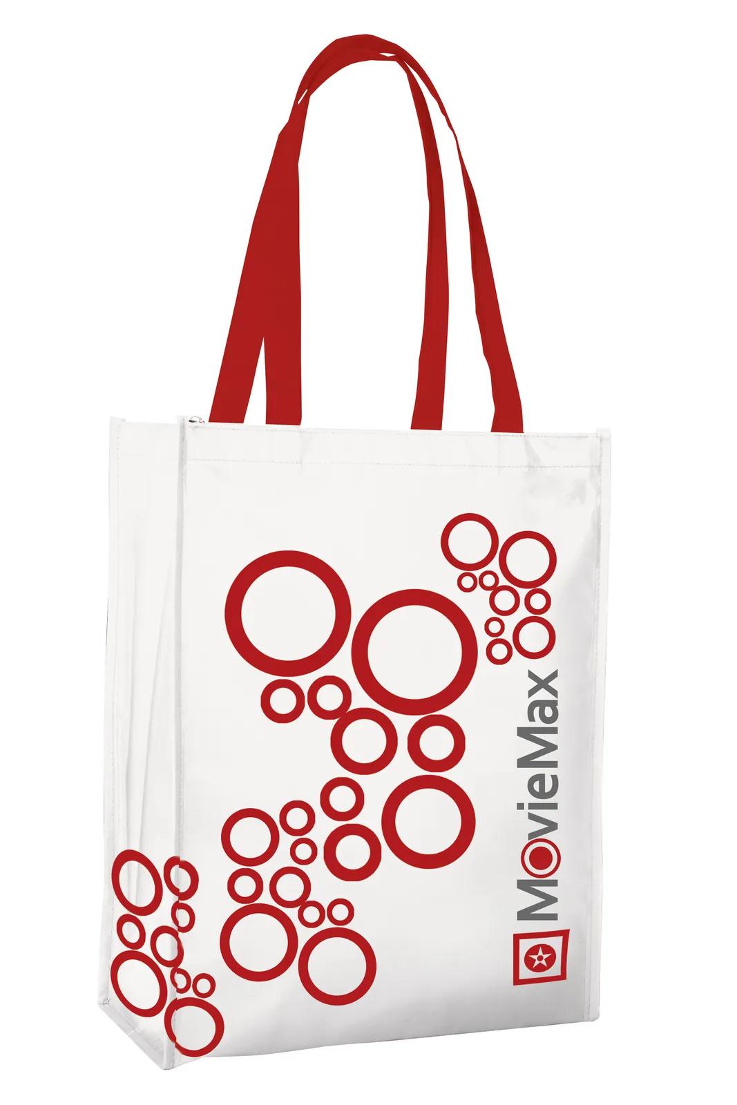 Laminated Non-Woven Portrait Tote Vertical Shopping - 16.5 x 12.59 x 6.25 in - product view 6