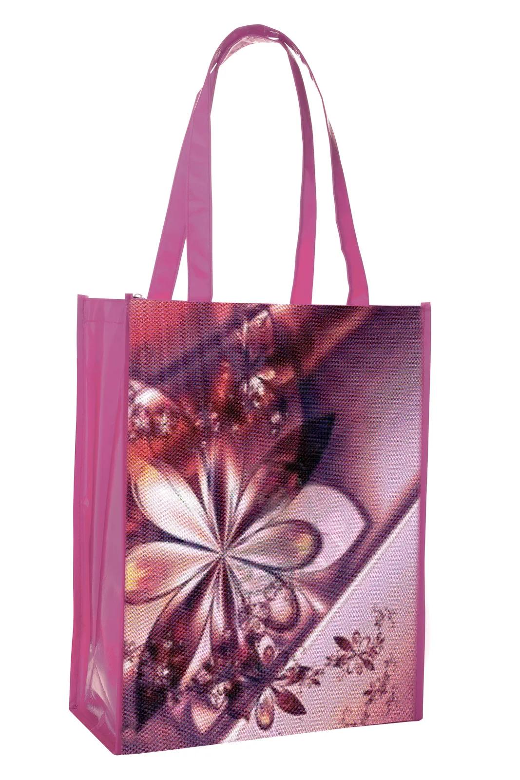Laminated Non-Woven Portrait Tote Vertical Shopping - 16.5 x 12.59 x 6.25 in - product view 8