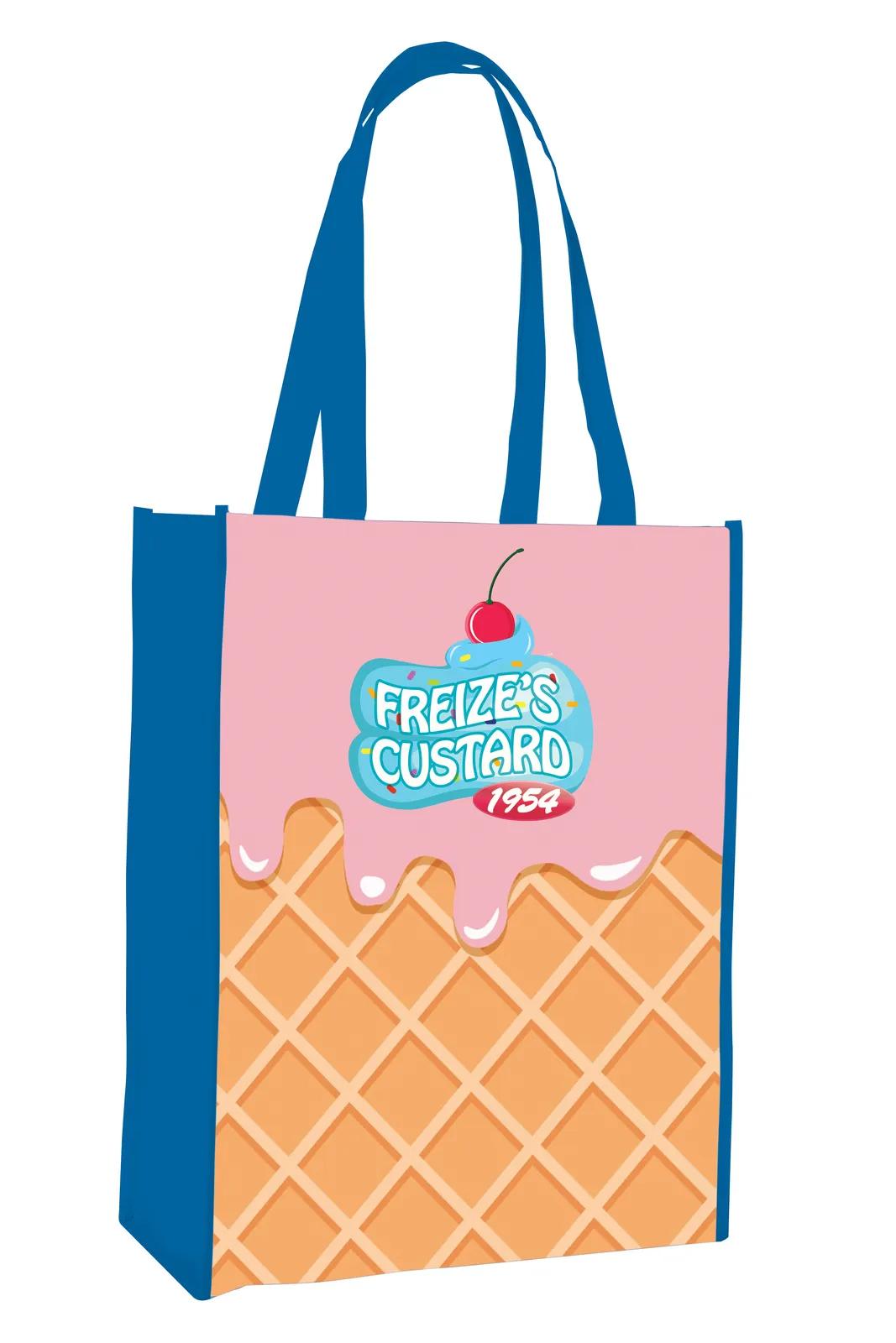 Laminated Non-Woven Portrait Tote Vertical Shopping - 16.5 x 12.59 x 6.25 in - product view 9