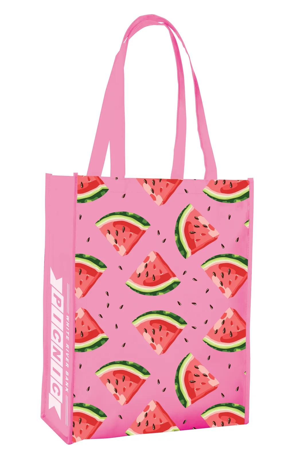 Laminated Non-Woven Portrait Tote Vertical Shopping - 16.5 x 12.59 x 6.25 in - product view 10