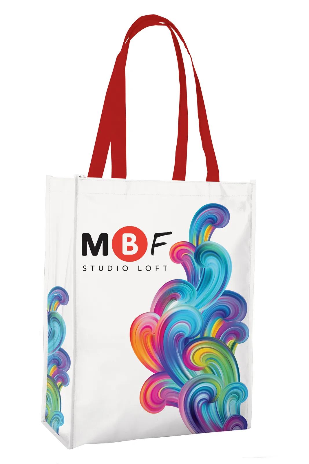Laminated Non-Woven Portrait Tote Vertical Shopping - 16.5 x 12.59 x 6.25 in - product view 12