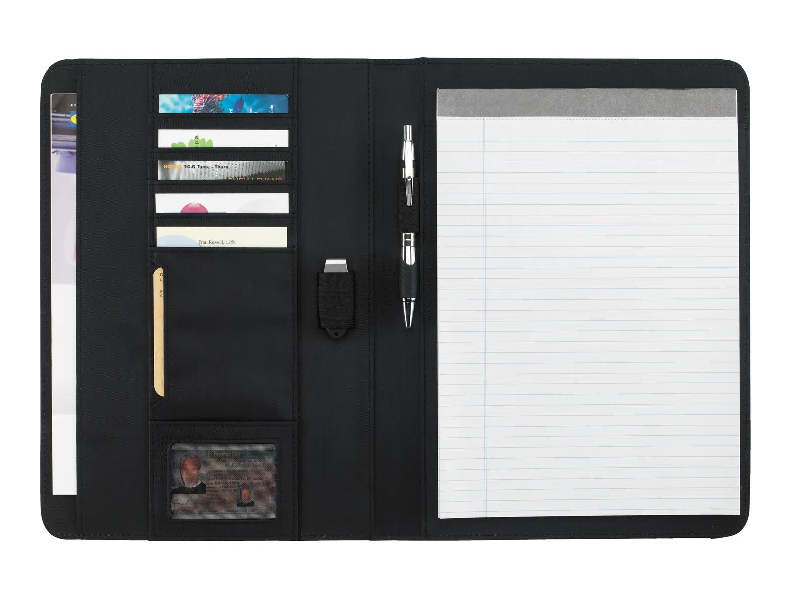 Vintage Style Padfolio PVC Contrast Stitching - 13.125 x 9.625 x 0.625 in - product view 6