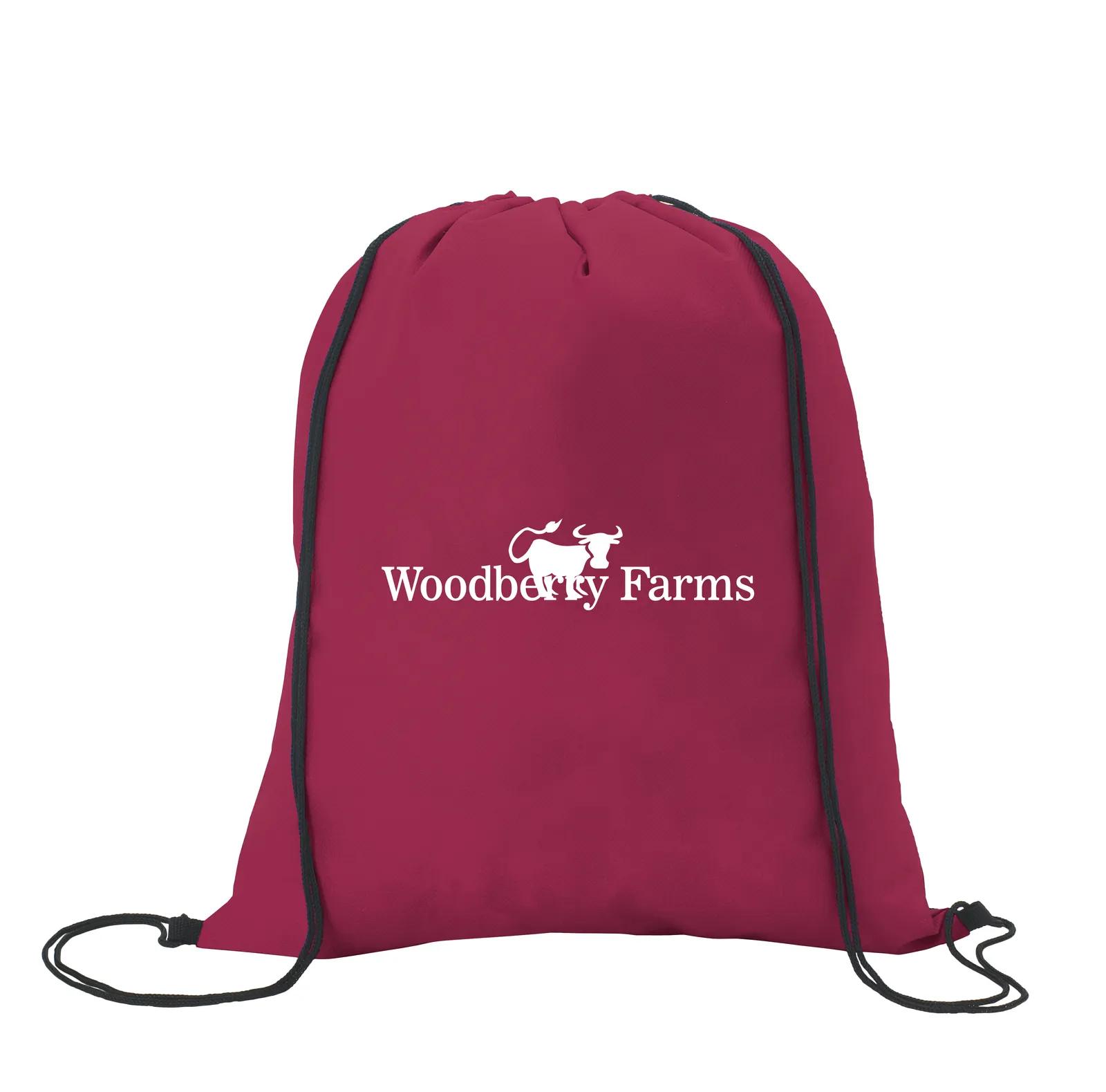 Non-Woven Drawstring Backpack Large Imprint Area - 16.375 x 13.5 in - product view 8