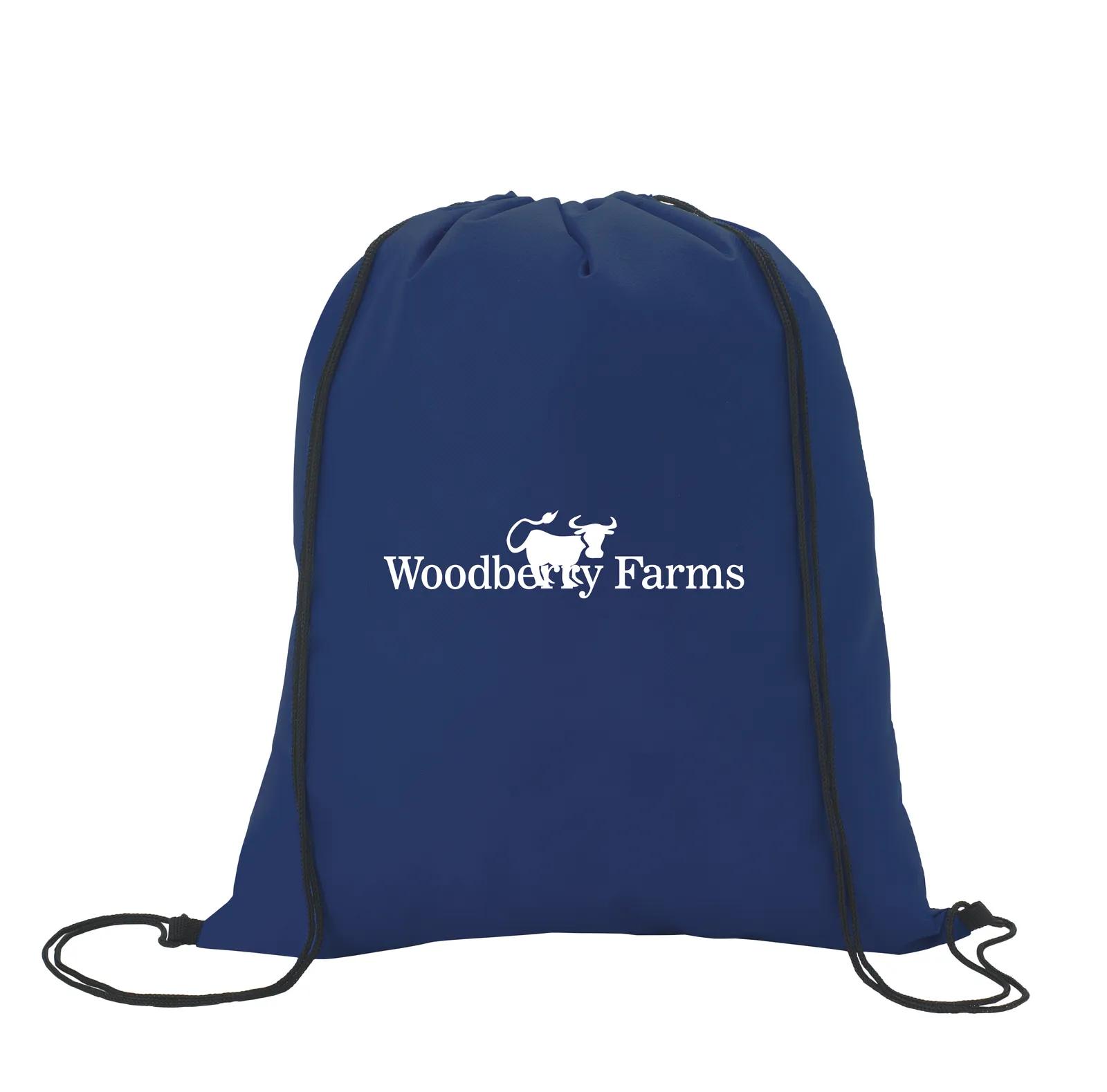 Non-Woven Drawstring Backpack Large Imprint Area - 16.375 x 13.5 in - product view 12
