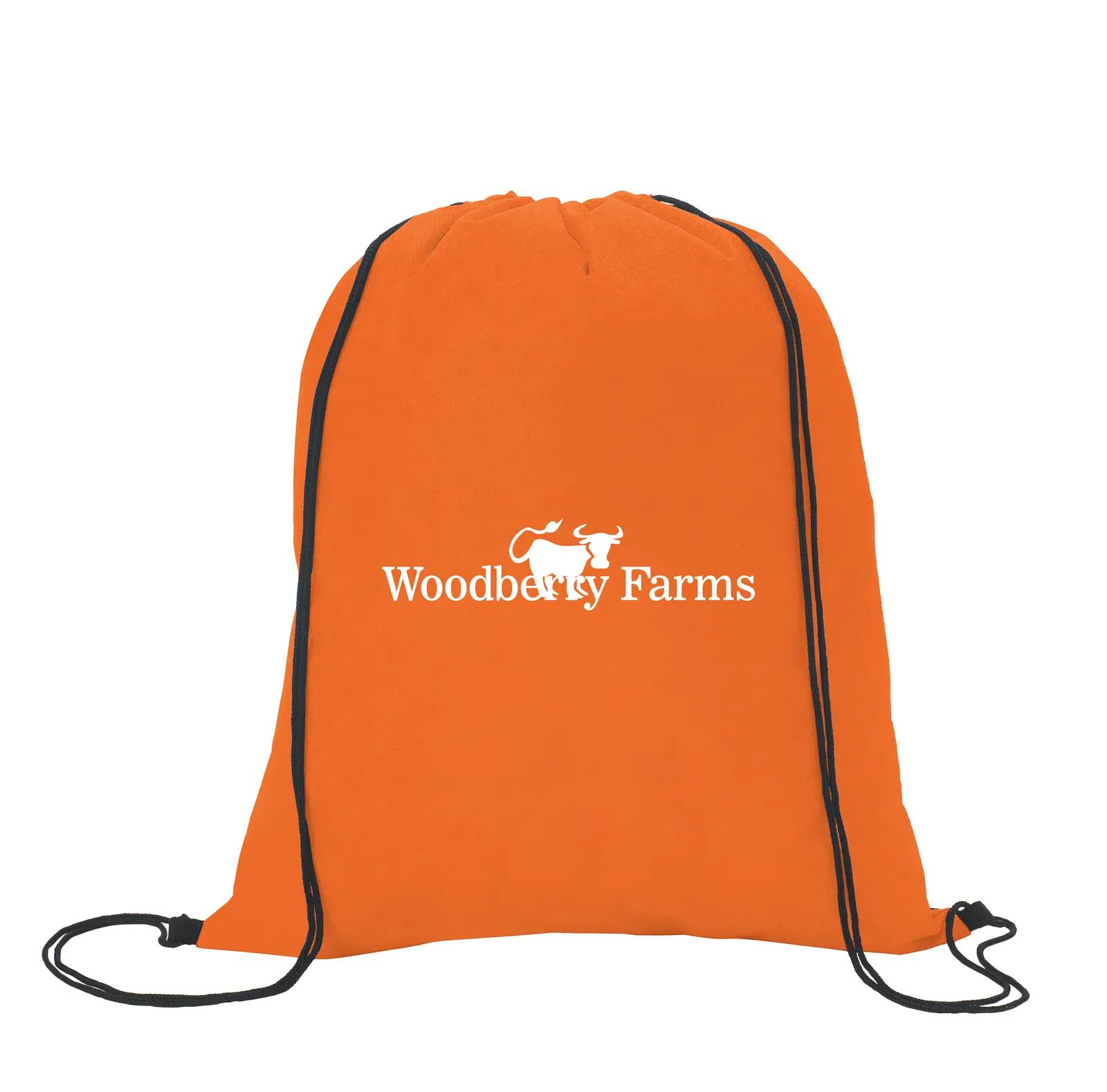 Non-Woven Drawstring Backpack Large Imprint Area - 16.375 x 13.5 in - product view 14