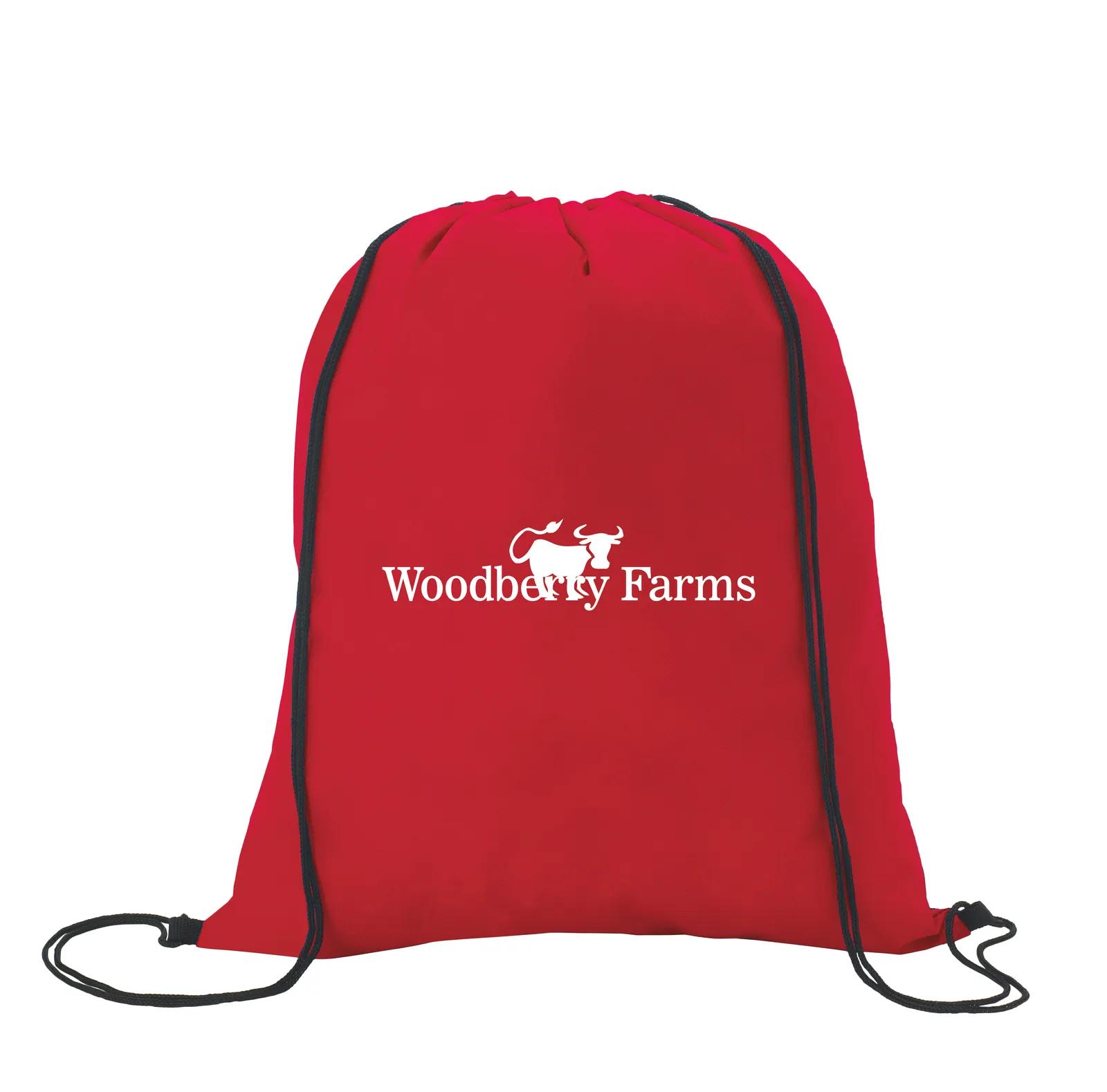 Non-Woven Drawstring Backpack Large Imprint Area - 16.375 x 13.5 in - product view 17