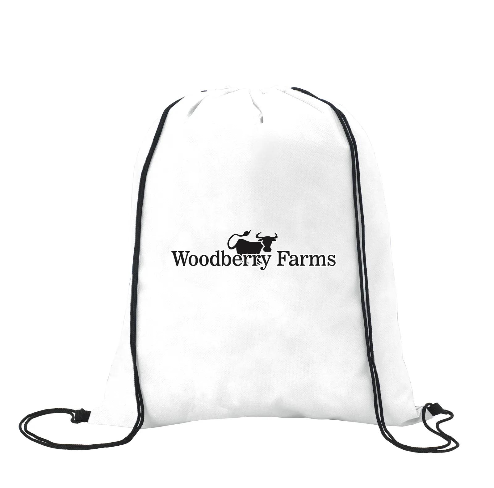 Non-Woven Drawstring Backpack Large Imprint Area - 16.375 x 13.5 in - product view 19
