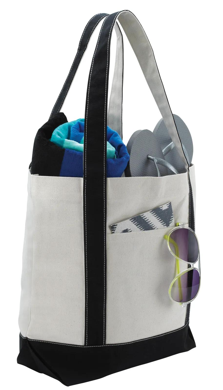 Marina Tote Cotton Canvas Snap Closure 12 oz - 14 x 18 x 6 in - product view 5