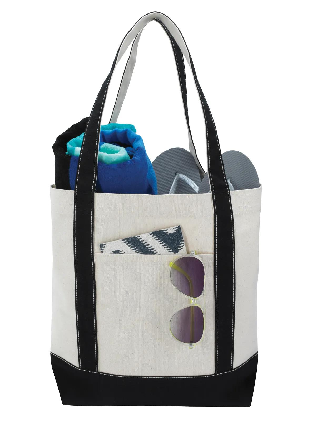 Marina Tote Cotton Canvas Snap Closure 12 oz - 14 x 18 x 6 in - product view 6
