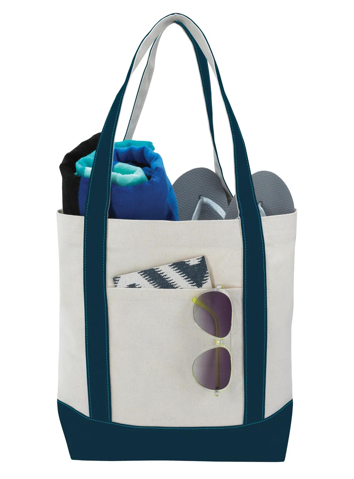 Marina Tote Cotton Canvas Snap Closure 12 oz - 14 x 18 x 6 in - product view 7