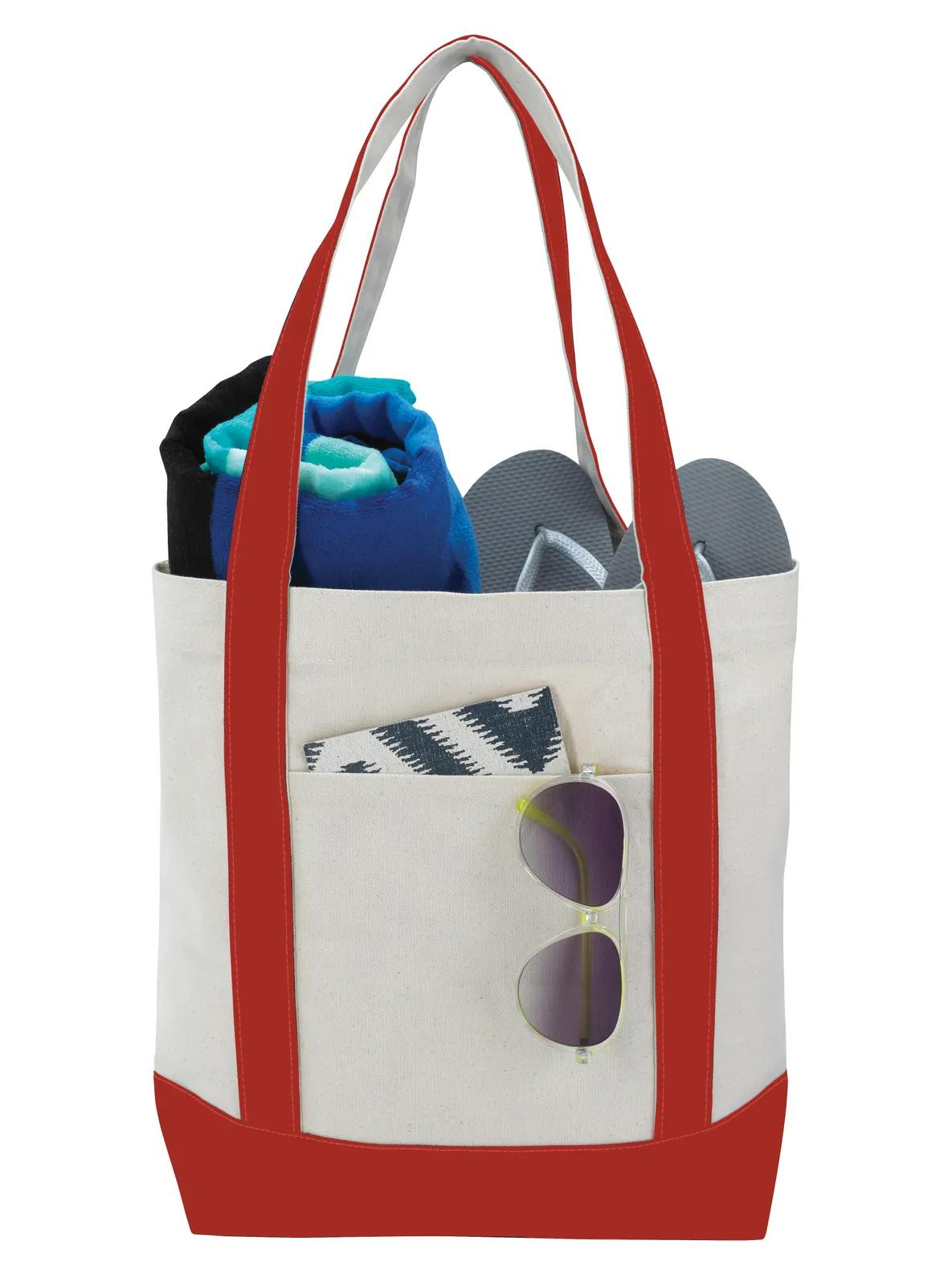 Marina Tote Cotton Canvas Snap Closure 12 oz - 14 x 18 x 6 in - product view 8