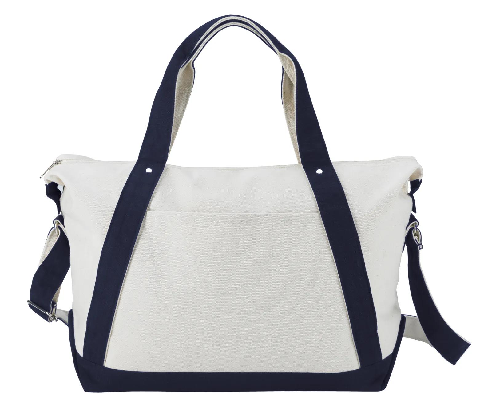 Weekender Duffel Bag Expandable Cotton Canvas - 14 x 22 x 7 in - product view 4