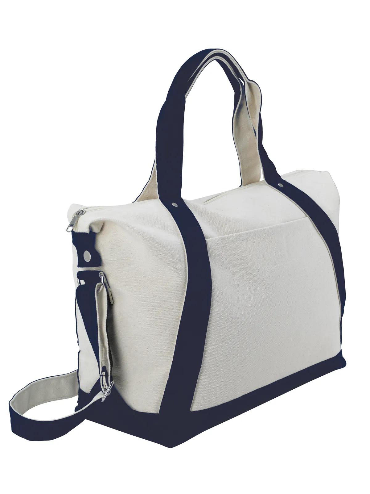 Weekender Duffel Bag Expandable Cotton Canvas - 14 x 22 x 7 in - product view 8