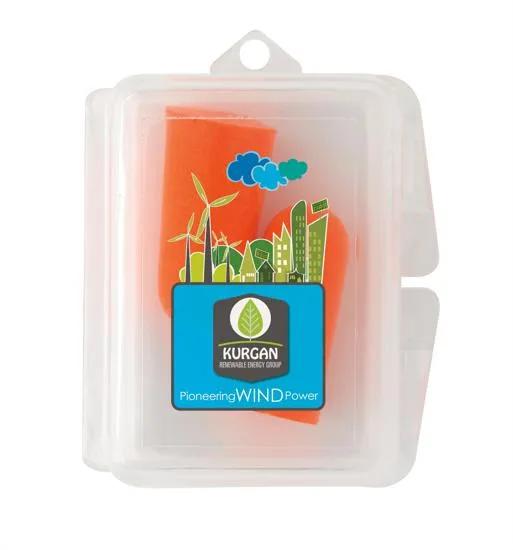 Travel Ear Plugs NRR 33dB Snap Case - 2 x 1.5 x 0.875 in