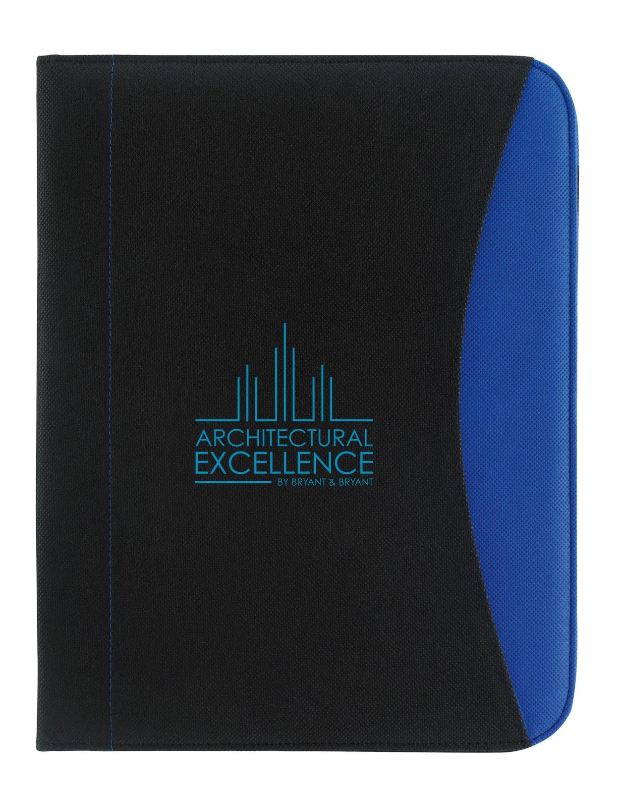 Non-Woven Curve Padfolio Front Slip Pocket - 12.75 x 10 x 0.375 in - product view 2