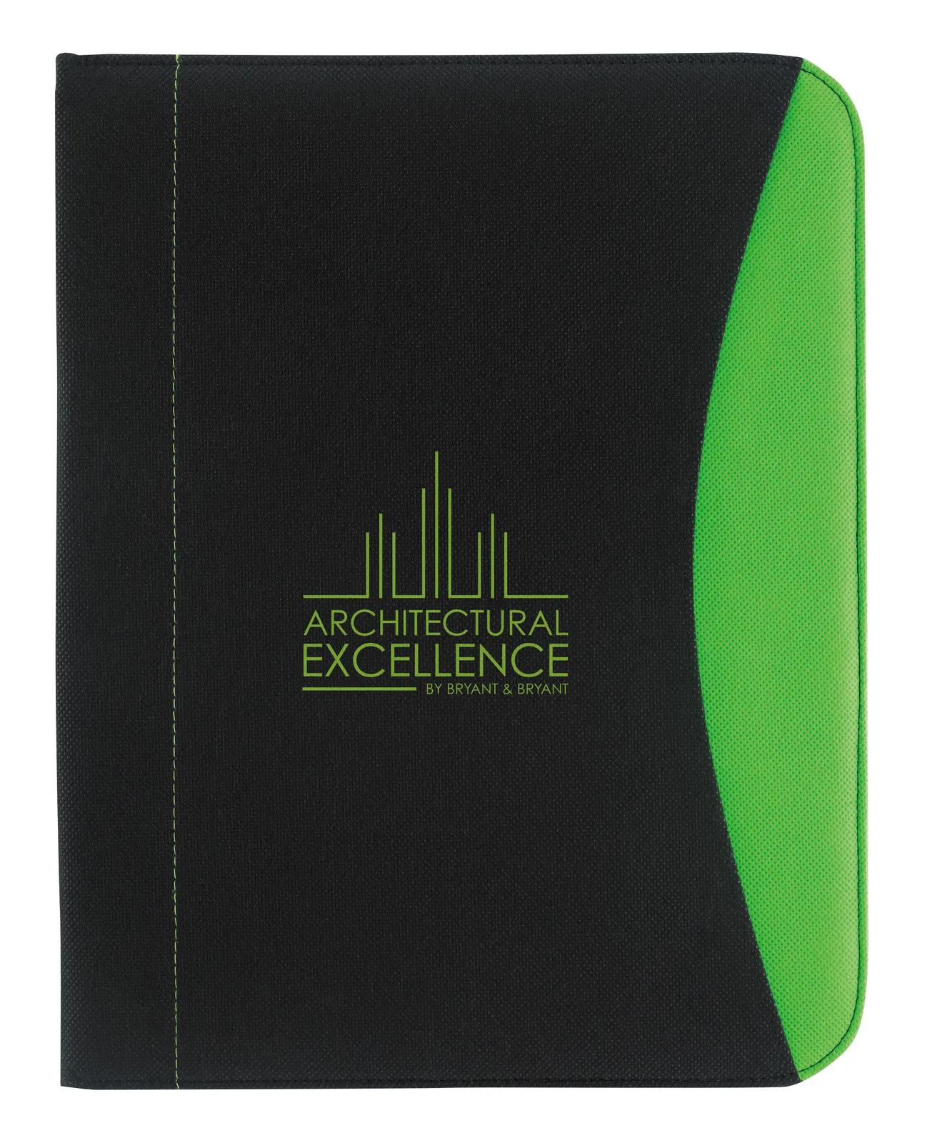 Non-Woven Curve Padfolio Front Slip Pocket - 12.75 x 10 x 0.375 in - product view 4