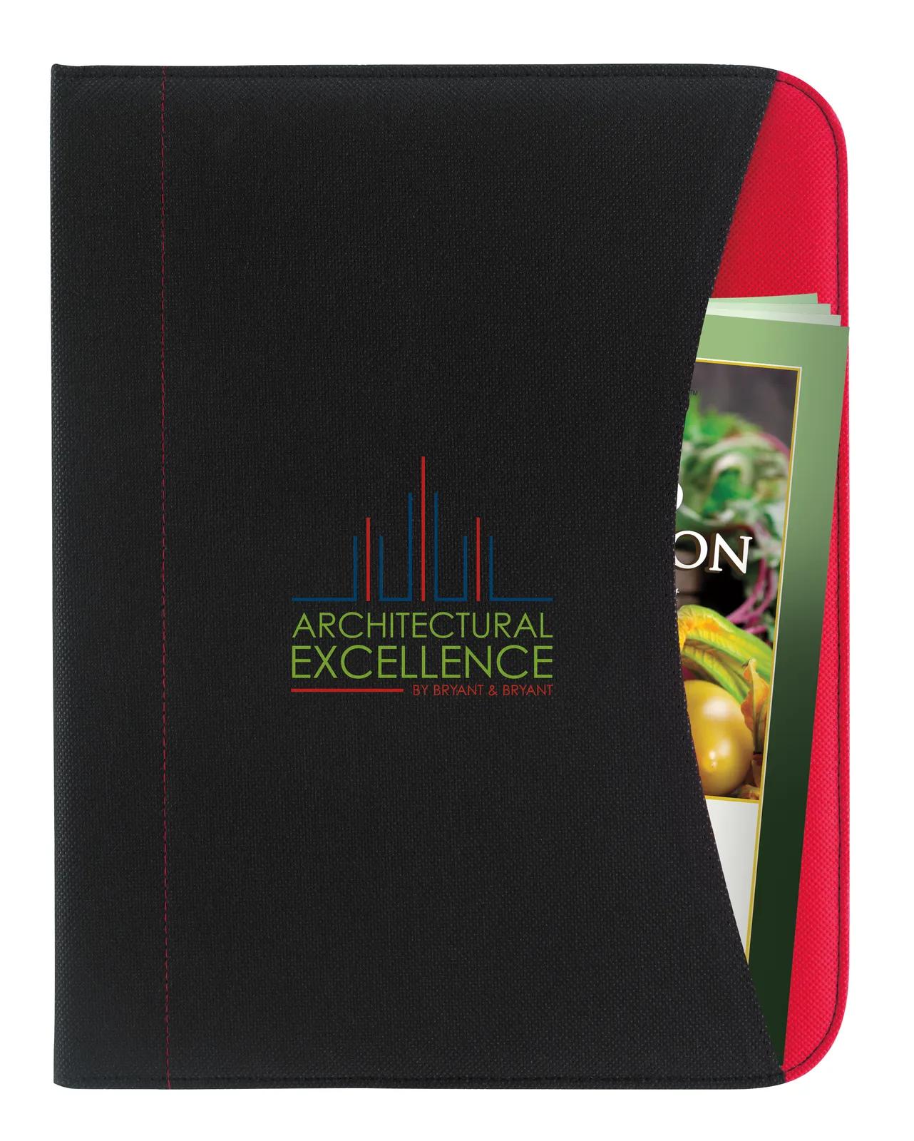 Non-Woven Curve Padfolio Front Slip Pocket - 12.75 x 10 x 0.375 in - product view 8