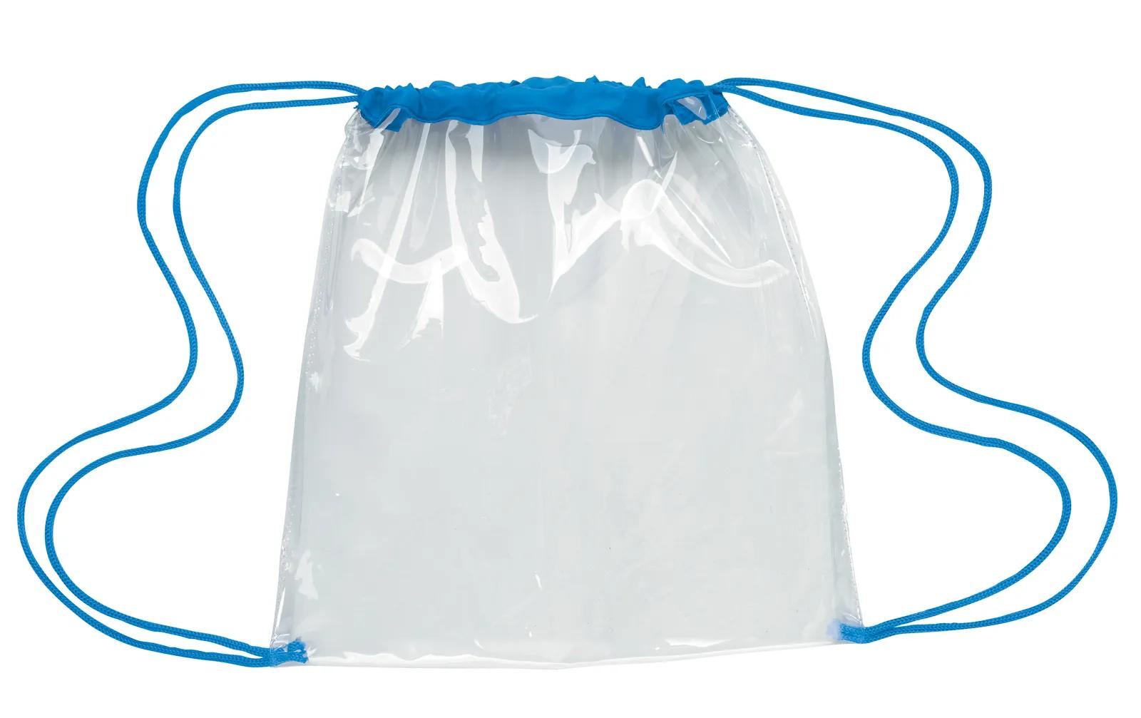 Clear Game Drawstring Backpack NFL Policy Compliant - 12 x 12 in - product view 12