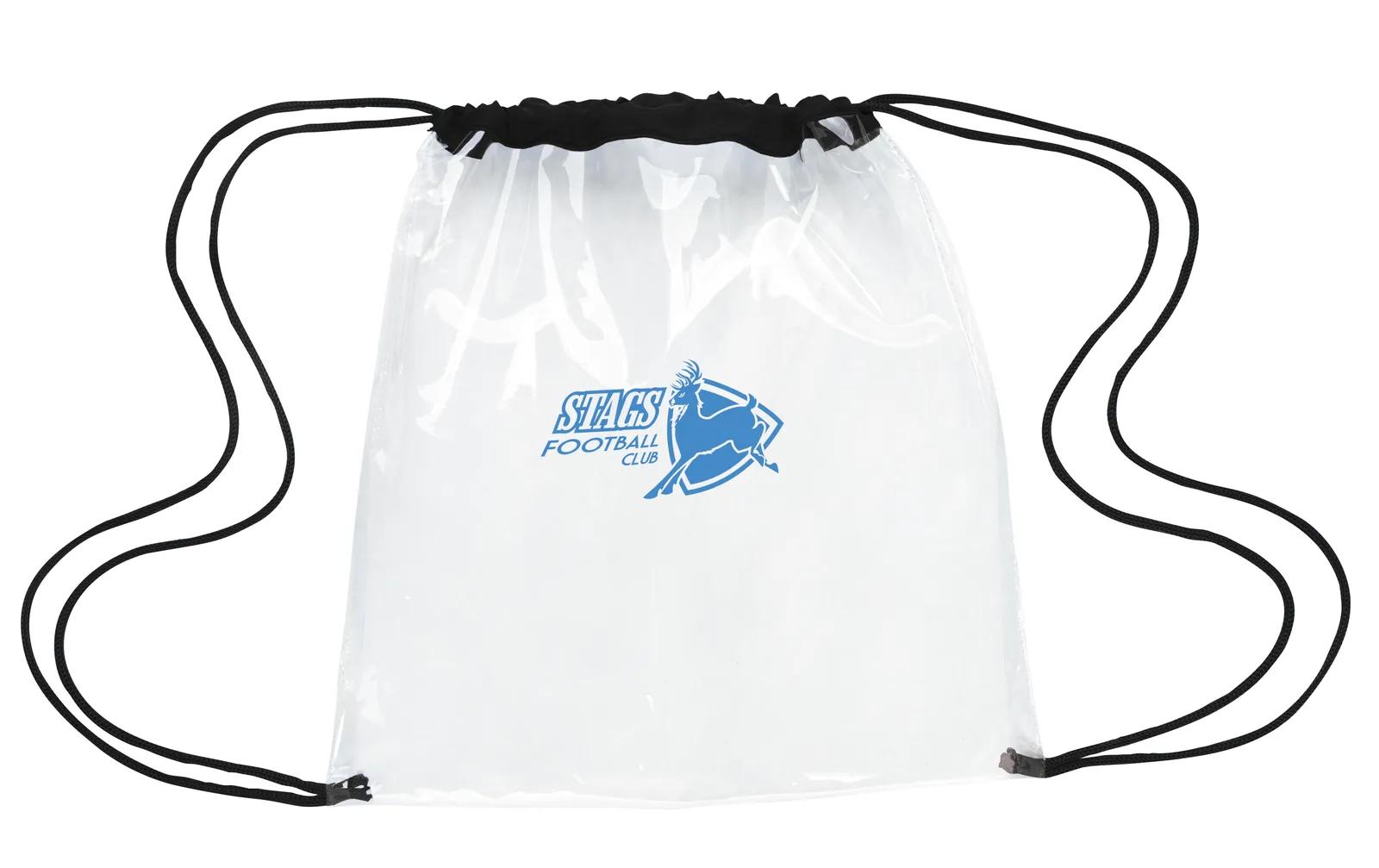 Clear Game Drawstring Backpack NFL Policy Compliant - 12 x 12 in - product view 14
