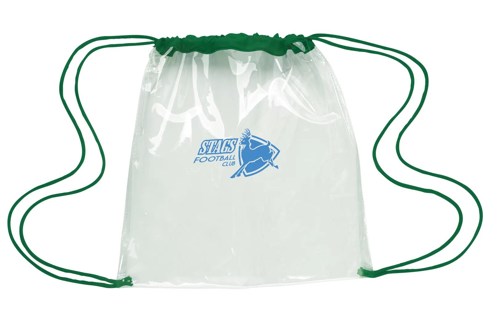 Clear Game Drawstring Backpack NFL Policy Compliant - 12 x 12 in - product view 15