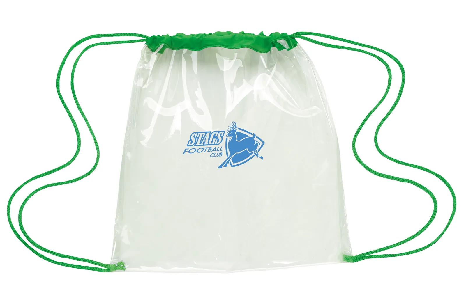 Clear Game Drawstring Backpack NFL Policy Compliant - 12 x 12 in - product view 16