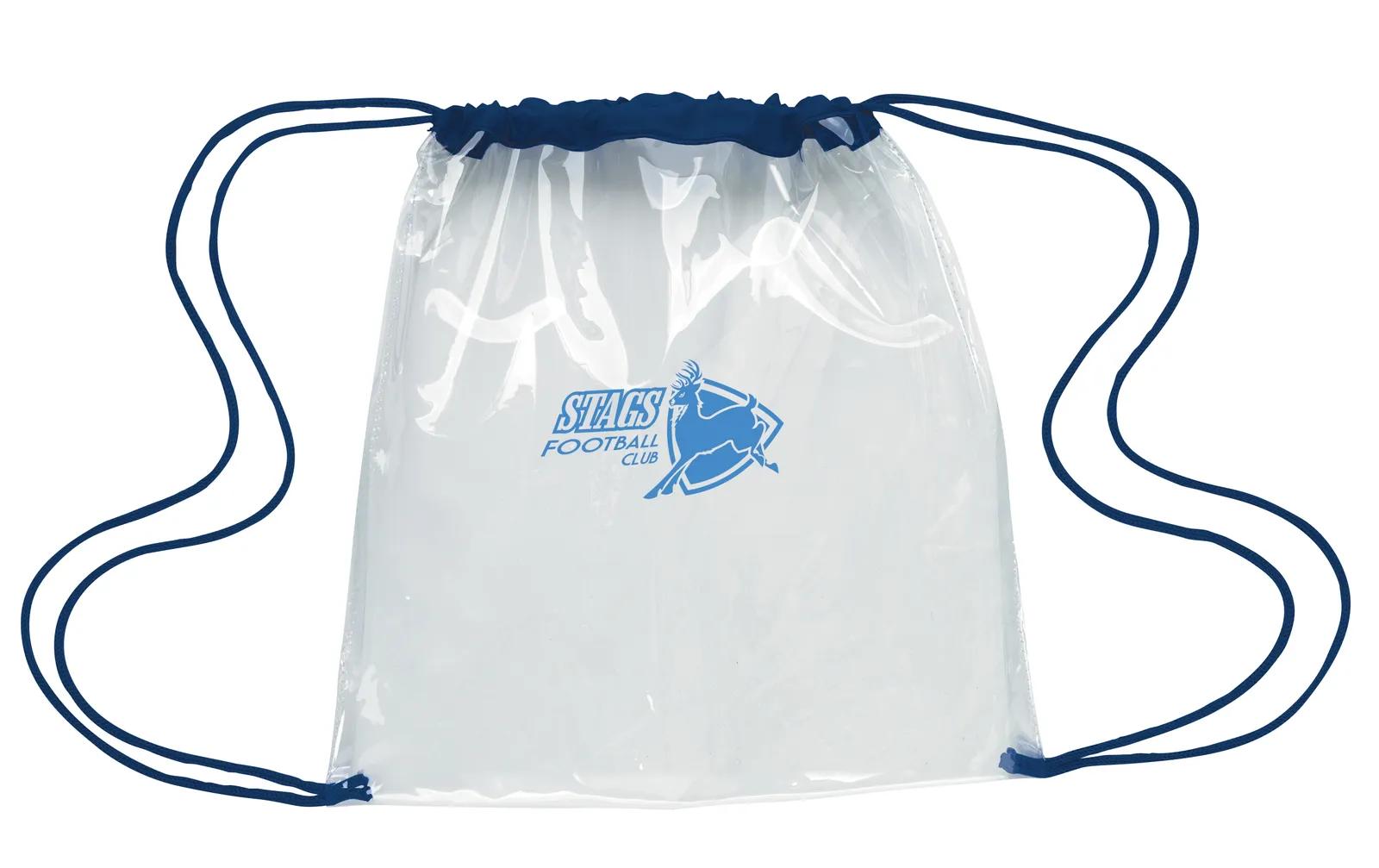 Clear Game Drawstring Backpack NFL Policy Compliant - 12 x 12 in - product view 17