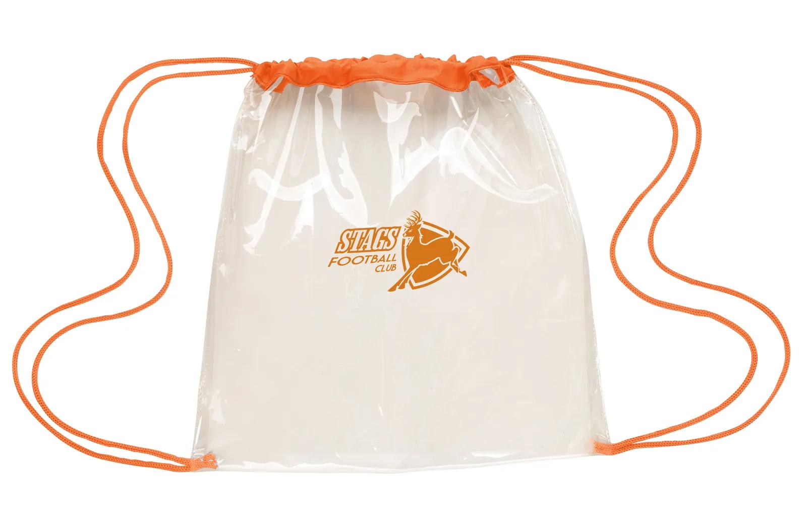 Clear Game Drawstring Backpack NFL Policy Compliant - 12 x 12 in - product view 18