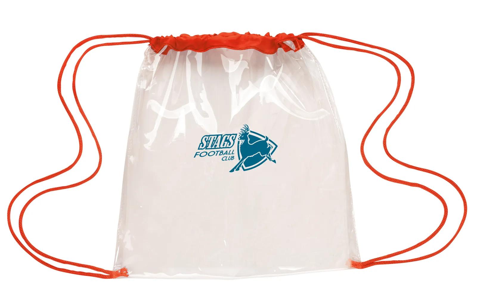 Clear Game Drawstring Backpack NFL Policy Compliant - 12 x 12 in - product view 19
