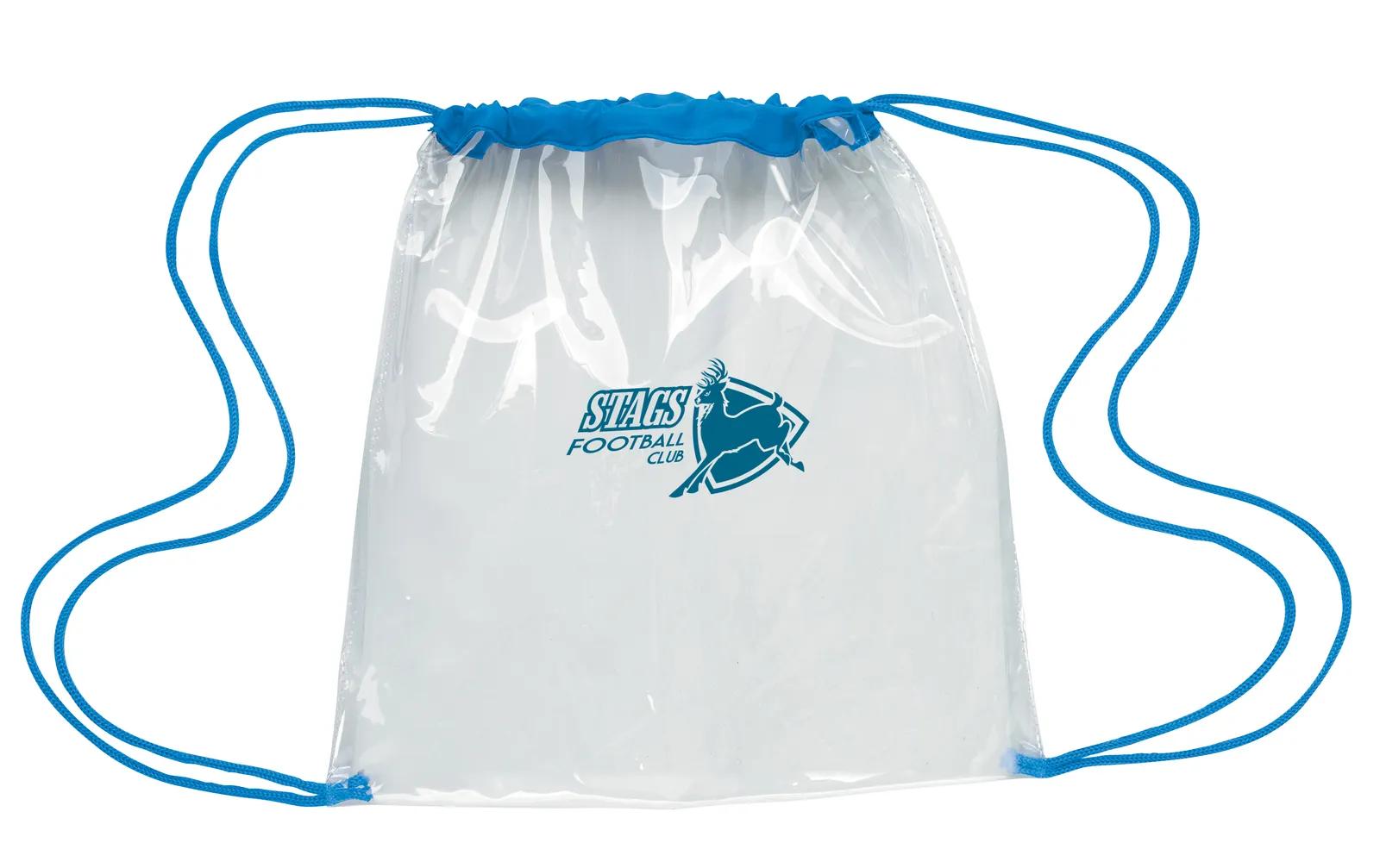 Clear Game Drawstring Backpack NFL Policy Compliant - 12 x 12 in - product view 21