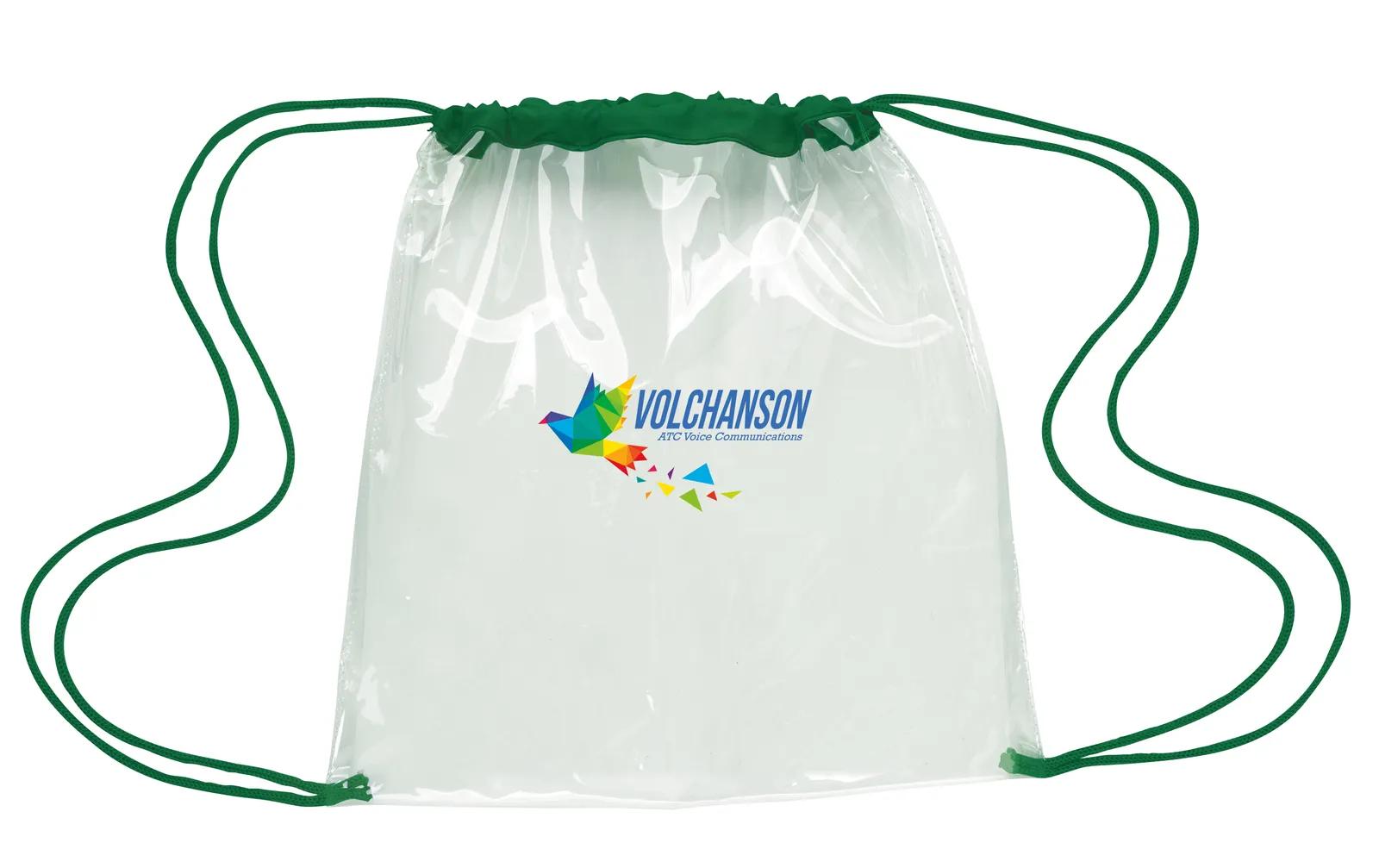 Clear Game Drawstring Backpack NFL Policy Compliant - 12 x 12 in - product view 24