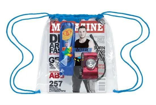 Clear Game Drawstring Backpack NFL Policy Compliant - 12 x 12 in