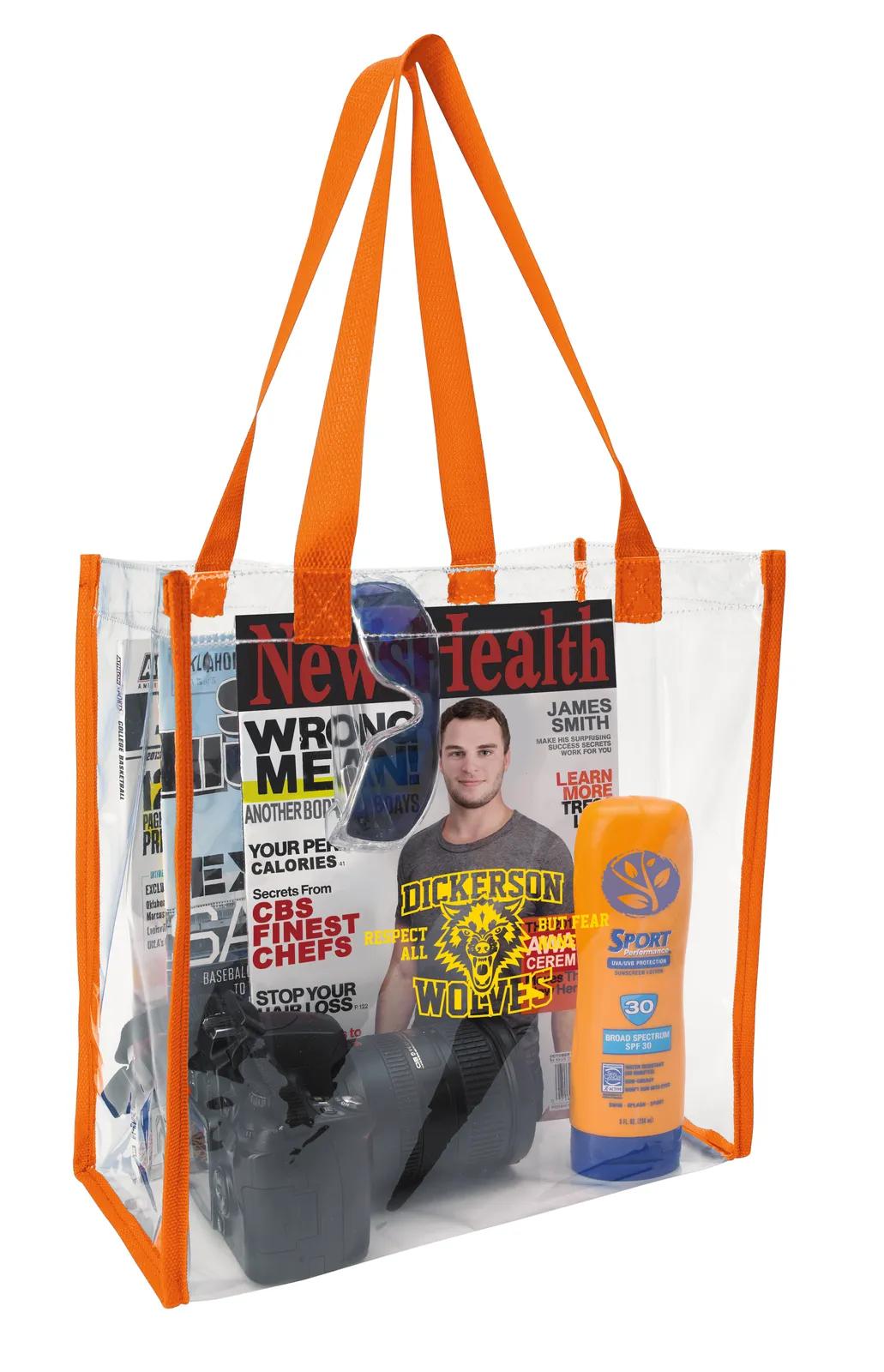 Clear Game Tote NFL Policy Compliant Open Compartment - 12 x 12 x 6 in - product view 20