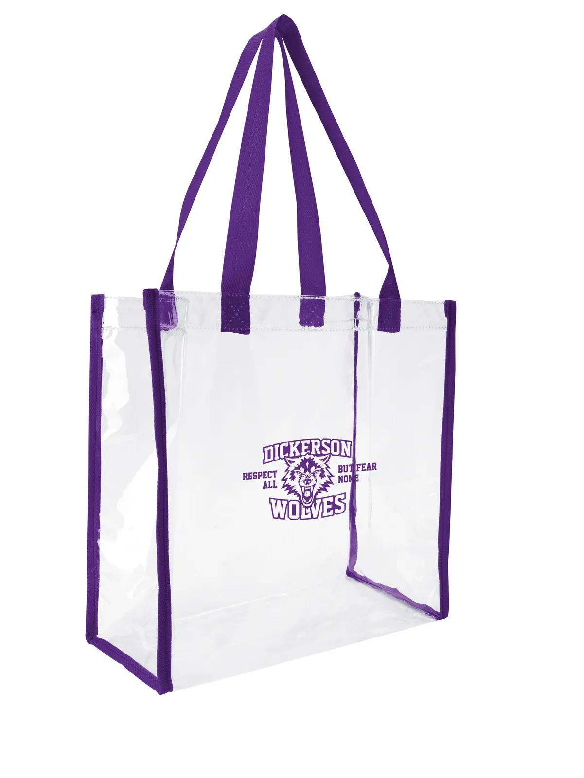Clear Game Tote NFL Policy Compliant Open Compartment - 12 x 12 x 6 in - product view 21