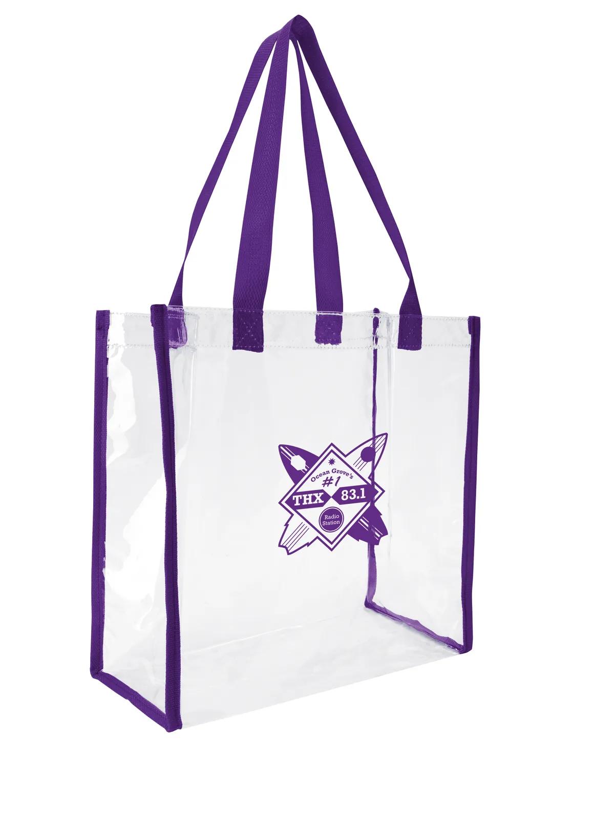 Clear Game Tote NFL Policy Compliant Open Compartment - 12 x 12 x 6 in - product view 22