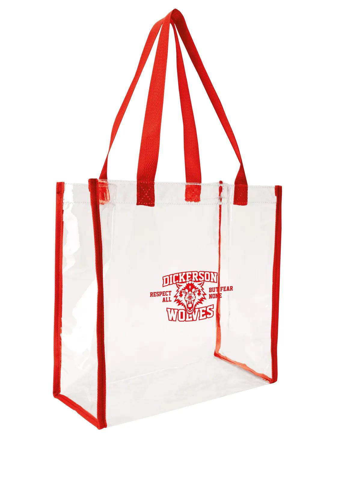 Clear Game Tote NFL Policy Compliant Open Compartment - 12 x 12 x 6 in - product view 23