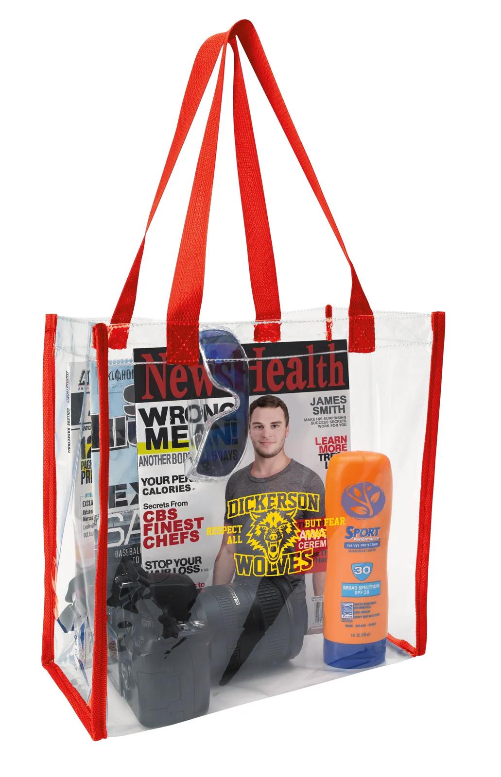 Clear Game Tote NFL Policy Compliant Open Compartment - 12 x 12 x 6 in - product view 24