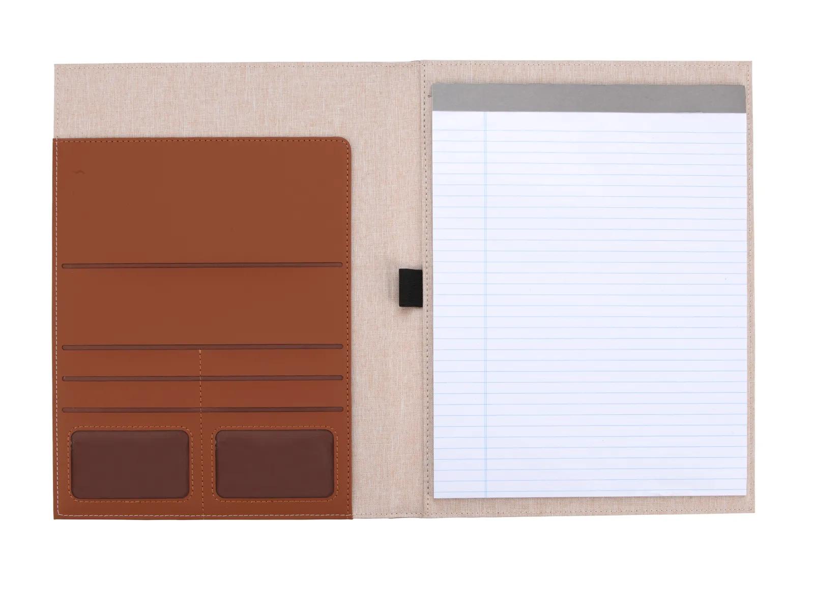 Composition Padfolio Heather Gray PU Spine Elastic Pen Loop - 12.25 x 9.5 in - product view 7