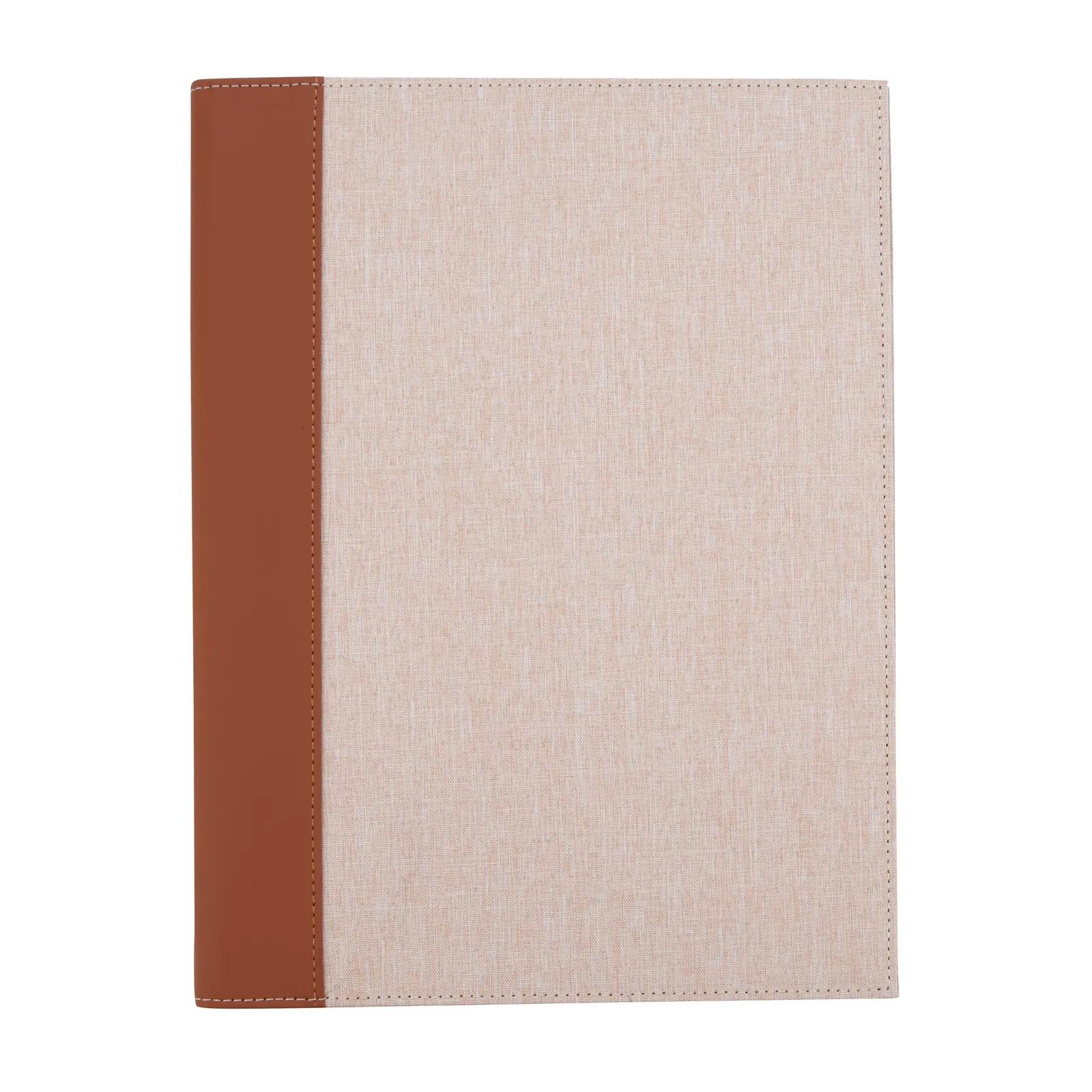 Composition Padfolio Heather Gray PU Spine Elastic Pen Loop - 12.25 x 9.5 in - product view 8